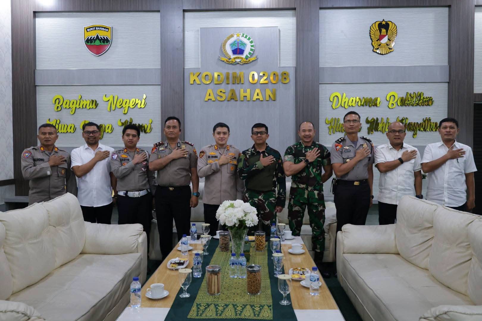 Dandim 0208/Asahan Terima Hangat Kunjungan Silaturahmi Kapolres Asahan