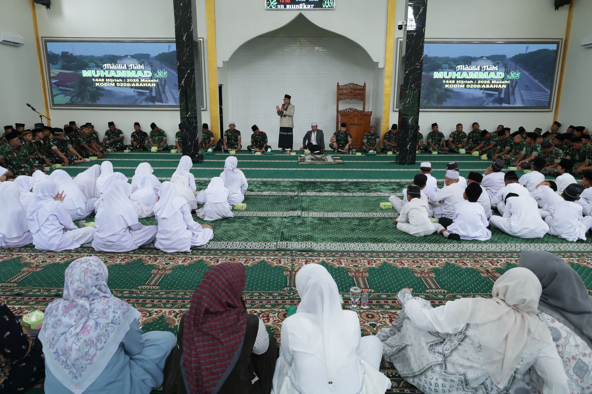 Keluarga Besar Kodim 0208/Asahan Peringati Maulid Nabi Muhammad Salallahu’alaihiwasallam 1448 H