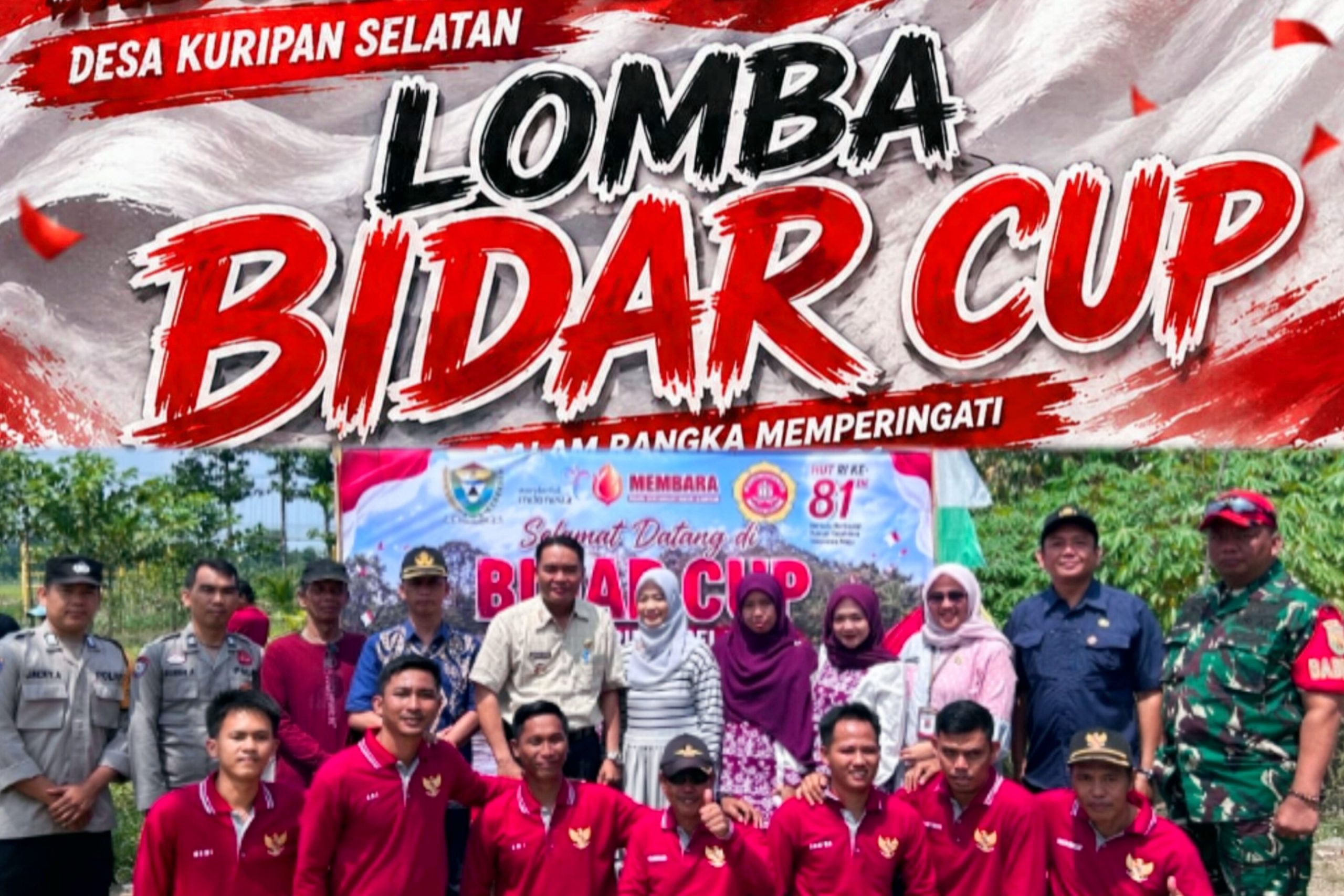 Ribuan Warga Tumpah Ruah Saksikan Lomba Bidar HUT RI ke-81 di desa Kuripan Selatan