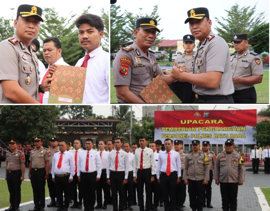 Kapolsek Talawi Serta Personil Terima Penghargaan Dari Kapolres Batu Bara