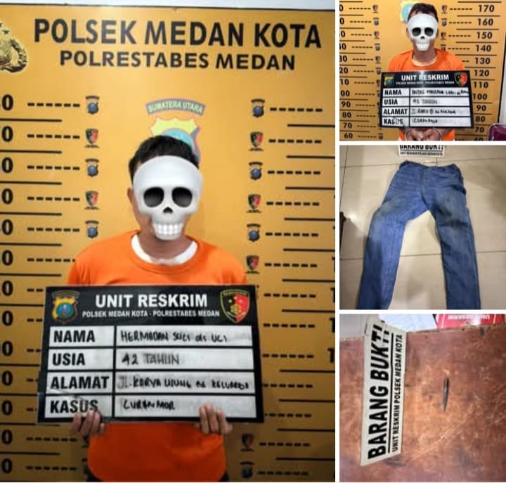 Polsek Medan Kota Ringkus Pelaku Pencurian Sepeda Motor