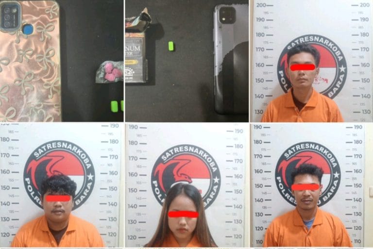 Satresnarkoba Polres Batu Bara Ungkap Peredaran Pil Ekstasi, Amankan 4 tersangka di lokasi Tempat Hiburan Malam
