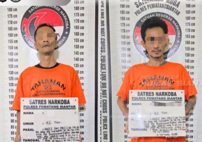 Satresnarkoba Polres Pematangsiantar Meringkus Dua Residivis Di Nagahuta, 1.03 Gram Sabu Diamankan